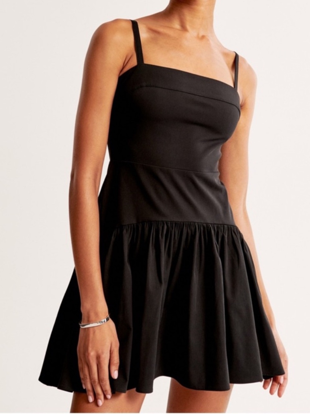 Abercrombie & Fitch Black Drop Waist Mini Dress S